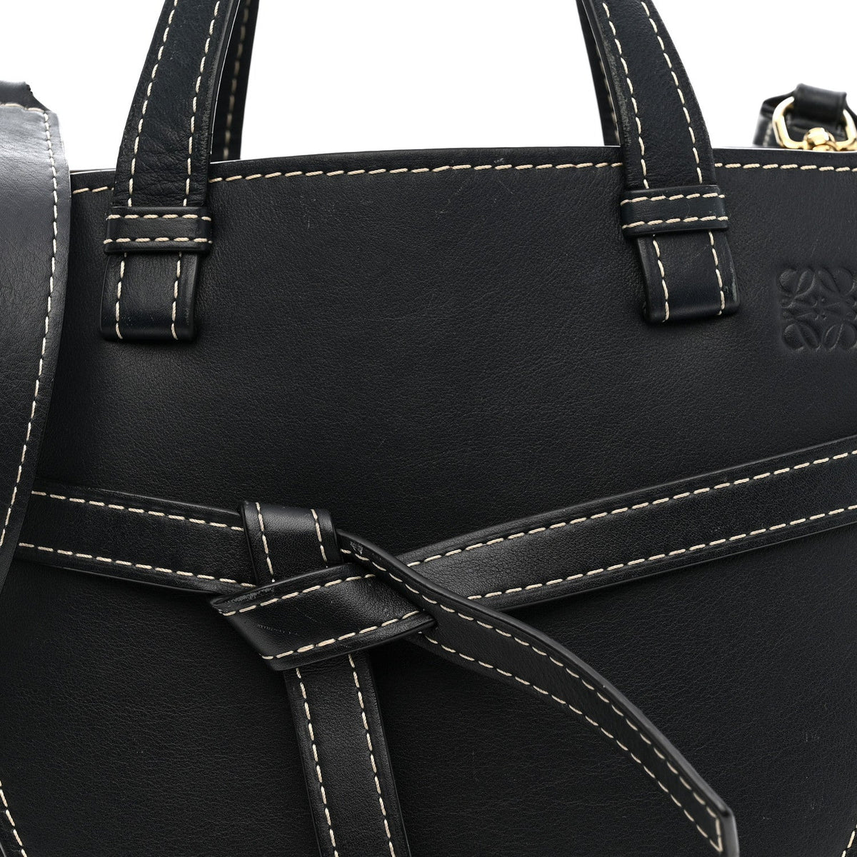 Calfskin Gate Tote Midnight Blue