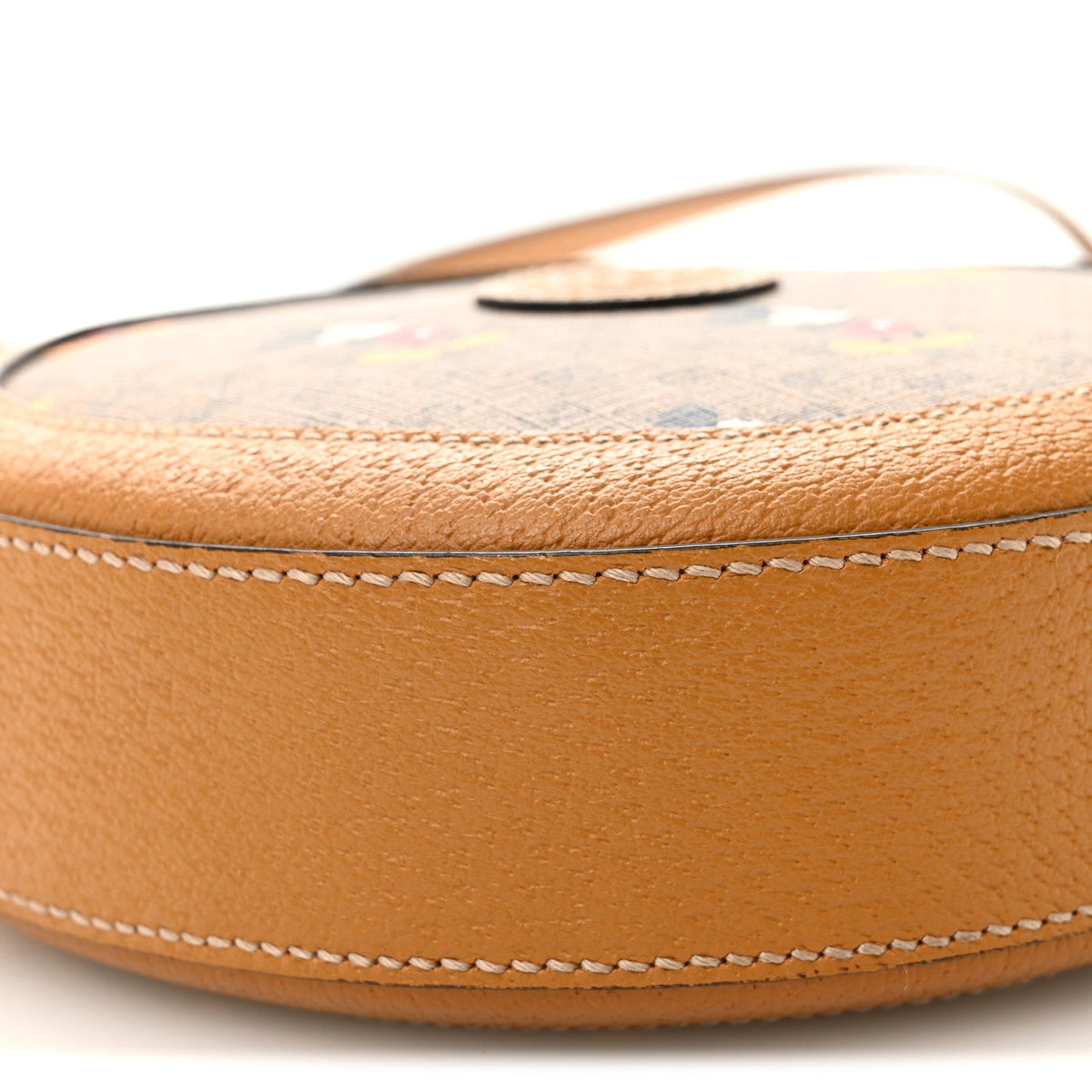 X DISNEY Mini Vintage GG Supreme Monogram Mickey Mouse Round Shoulder Bag Beige Vintage Sun Oil