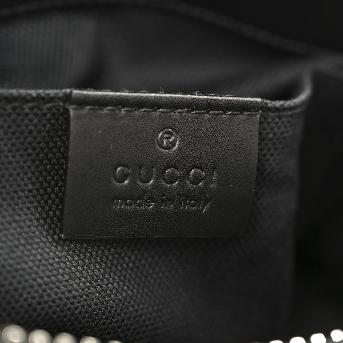 GG Supreme Monogram Web Small Flat Messenger Bag Black Grey